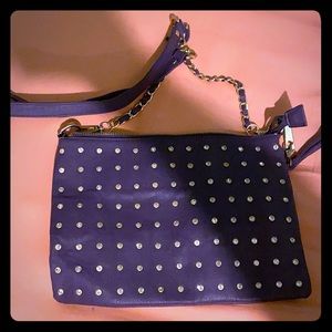 PURPLE GOLD STUDDED PURSE